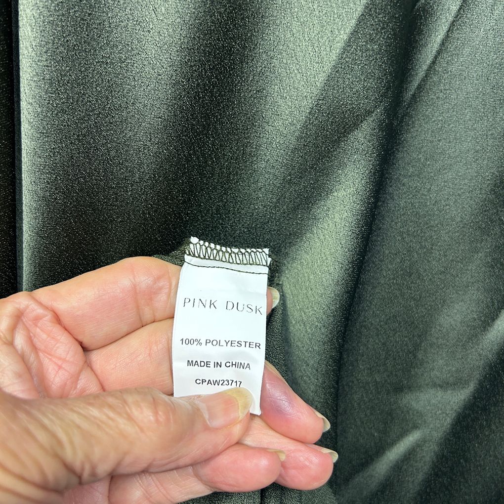 Pink Dusk Olive Green Maxi Dress - Size 20