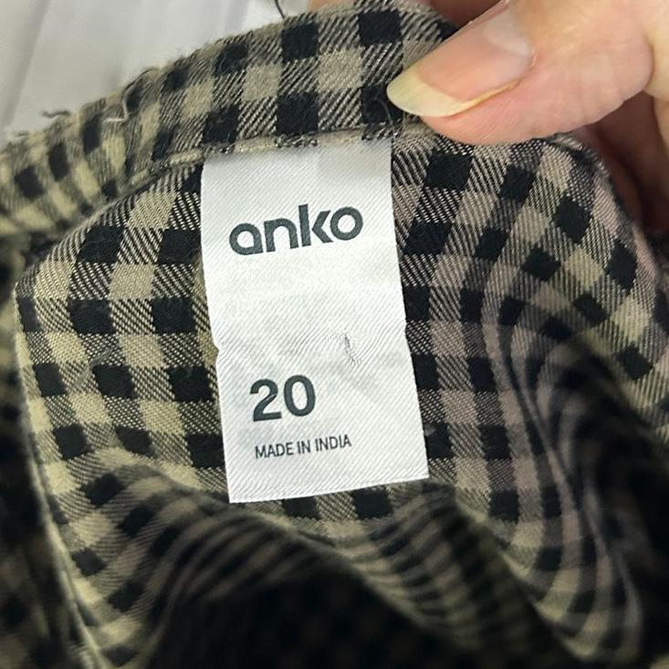 Anko Black Gingham Check Maxi Dress - Size 20