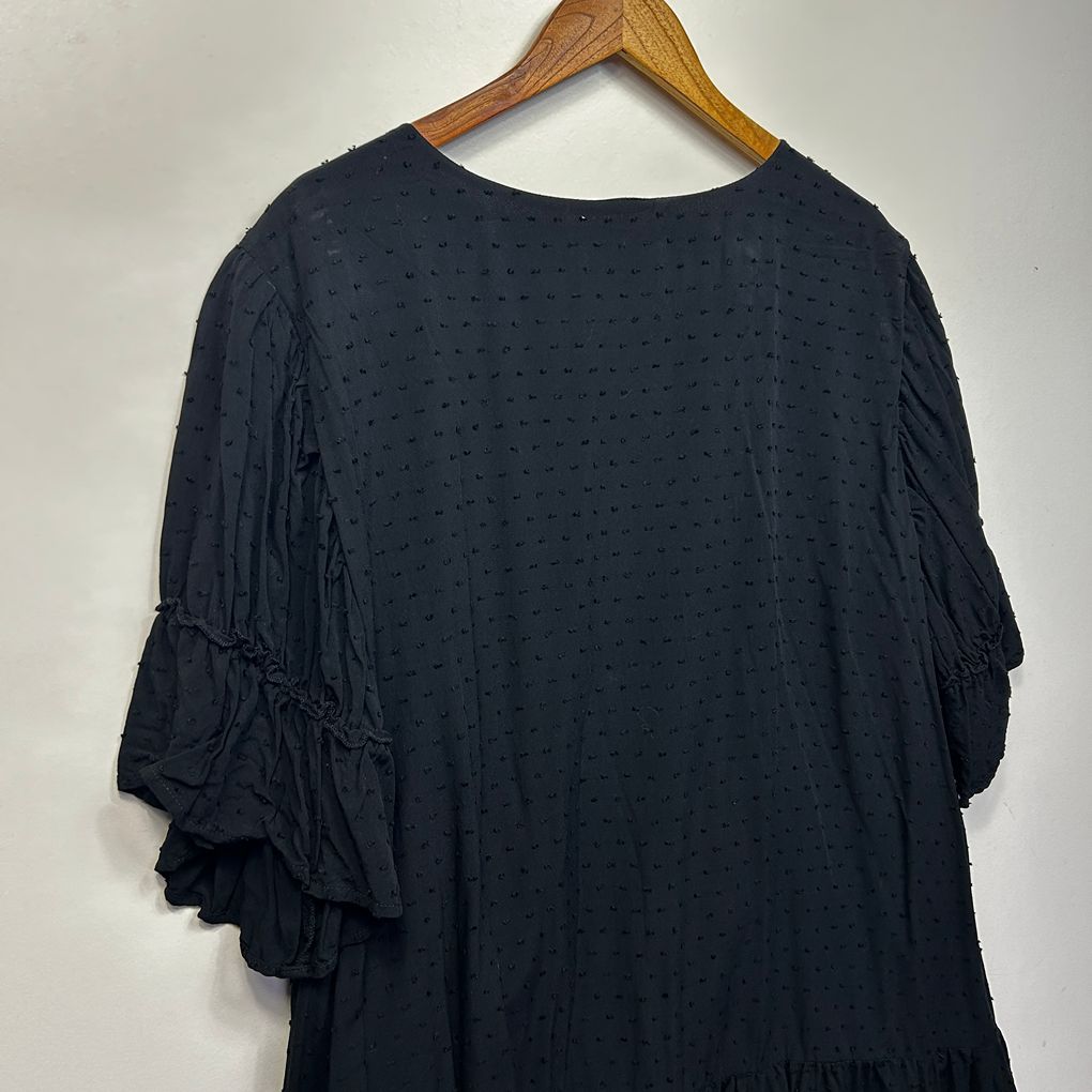 Autograph Black Plus Size Pintuck Top - Size 24