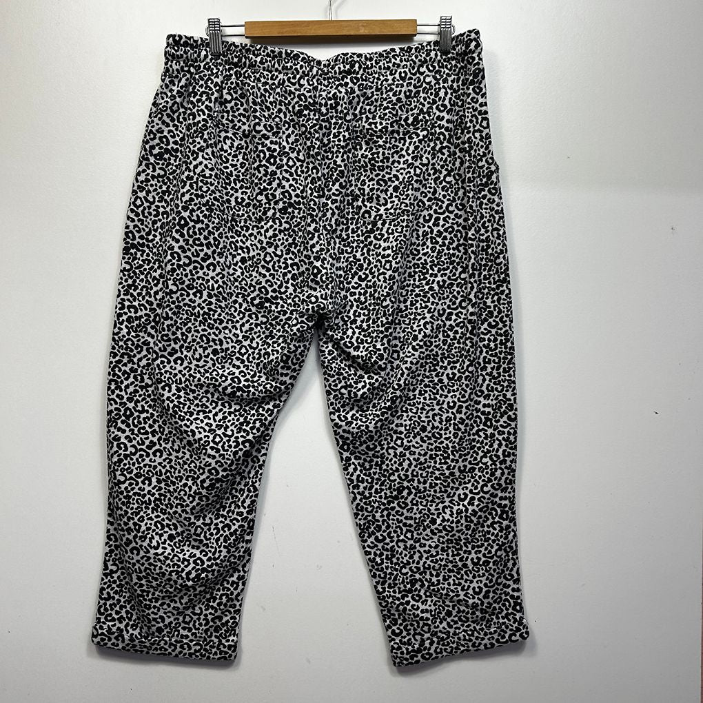 Virtuelle Leopard Print Cotton Pants - Size S/16
