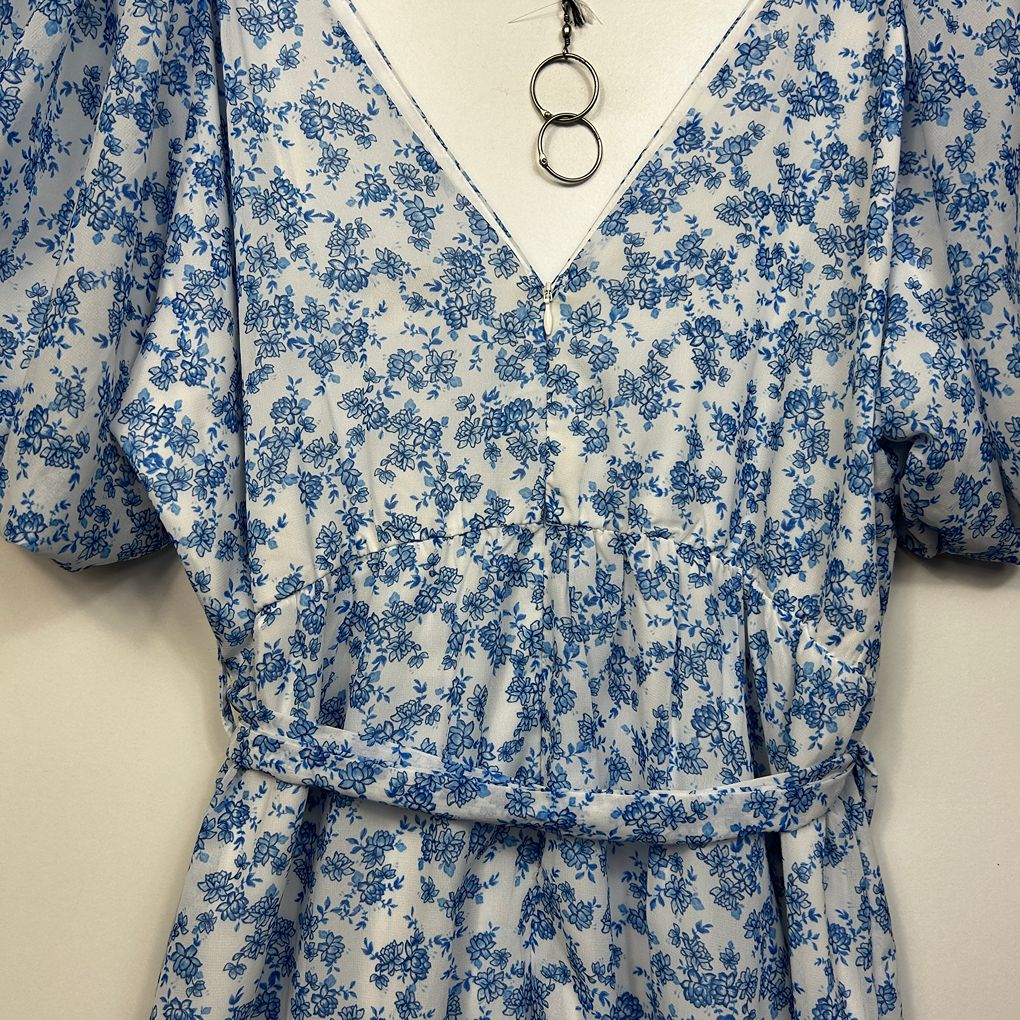 Fayt Blue Floral Maxi Dress - Size 22/20