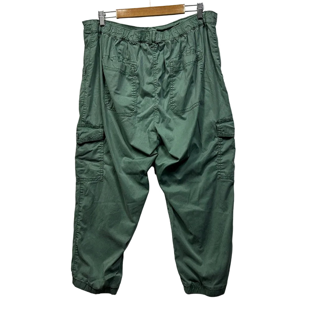 M&S Khaki Cotton Cargo Pants - Size 20