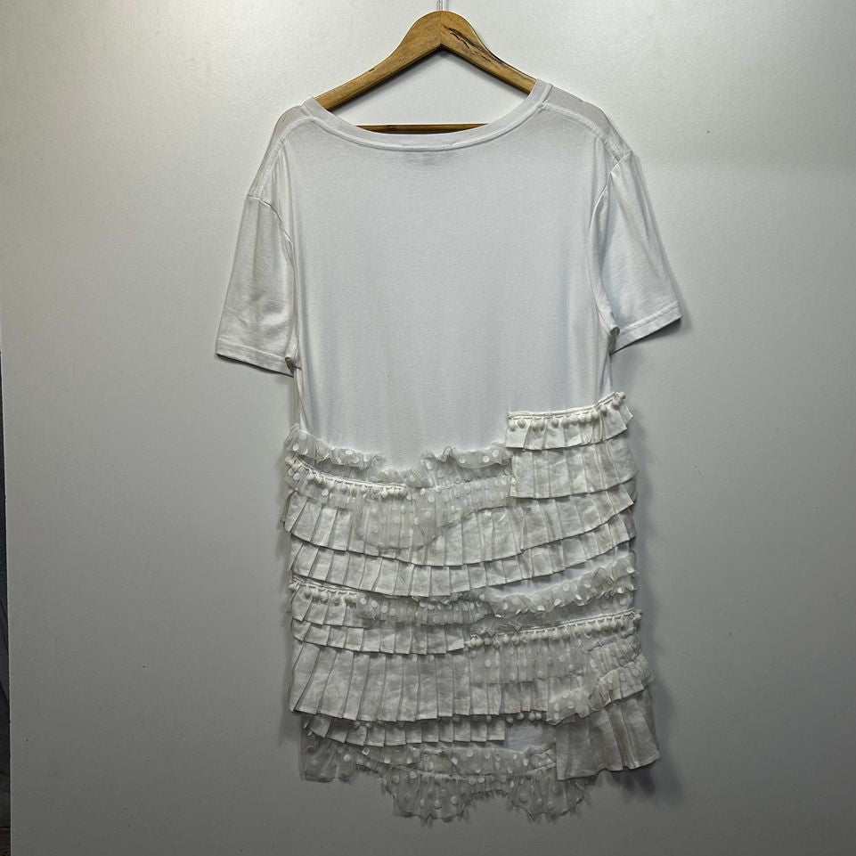 Curate Treslie Cooper White Cotton Frill Top - Size M ebay