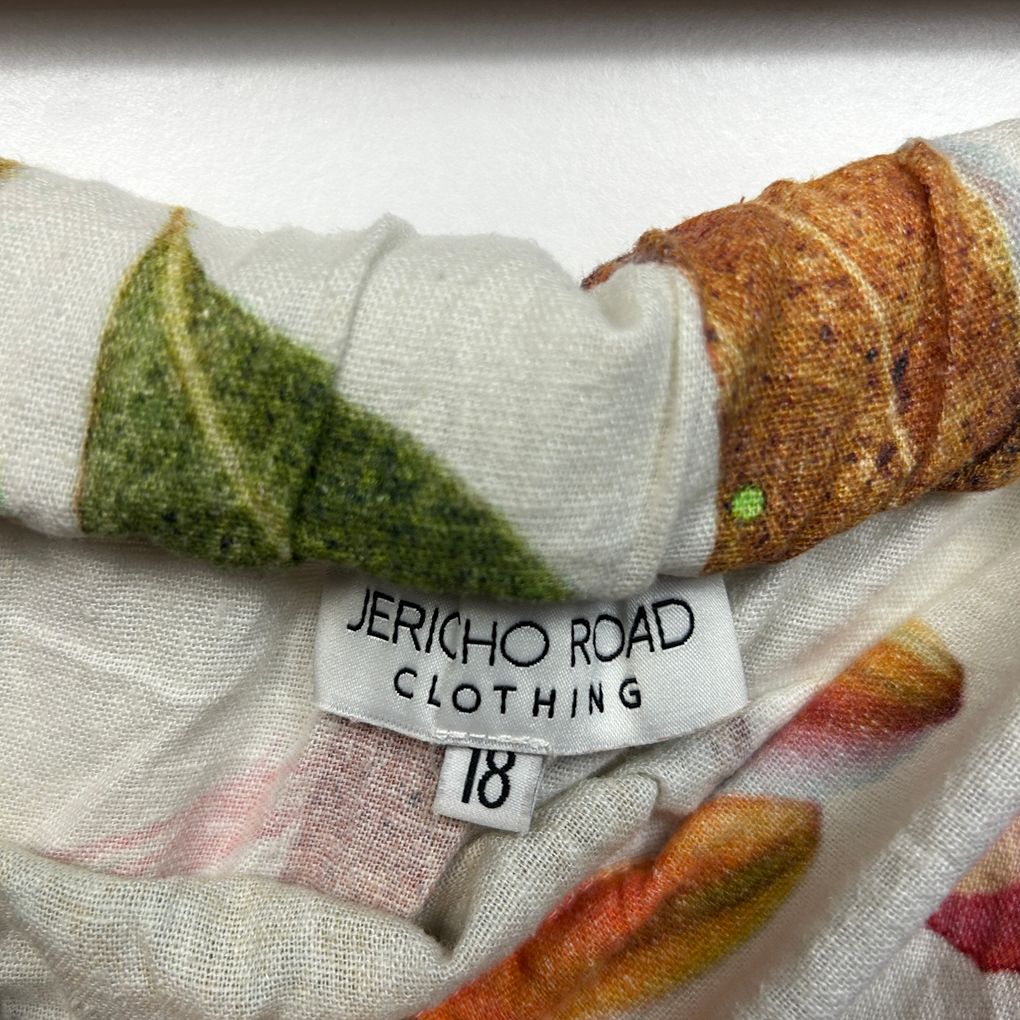 Jericho Road Clothing Linen Floral Skirt - Size 18