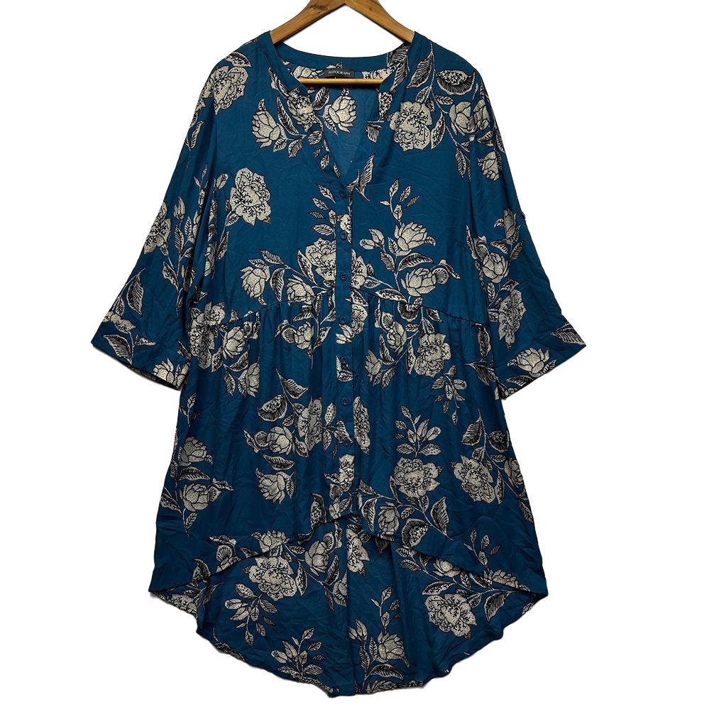 Autograph Floral Dress - Size 16