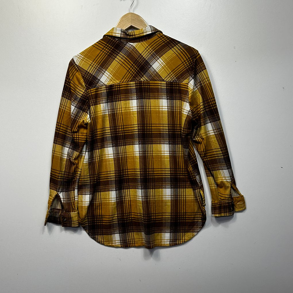 Apricot Mustard Check Shirt - Size 14