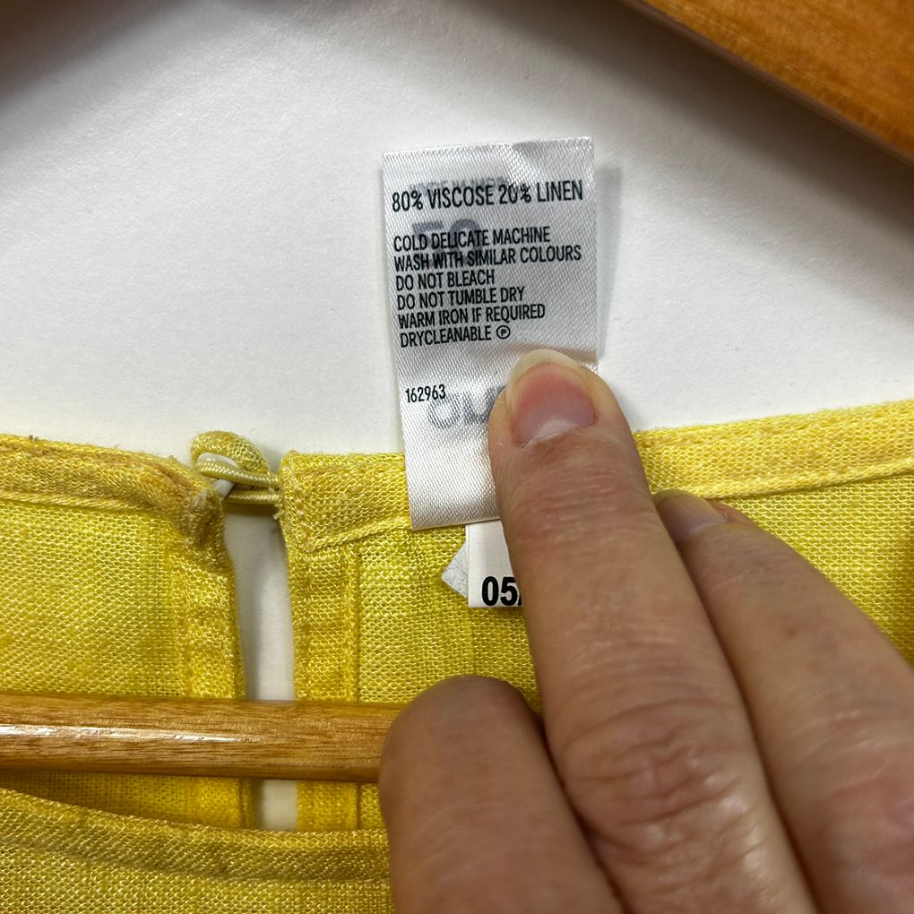 Anko Yellow Linen Top - Size 20