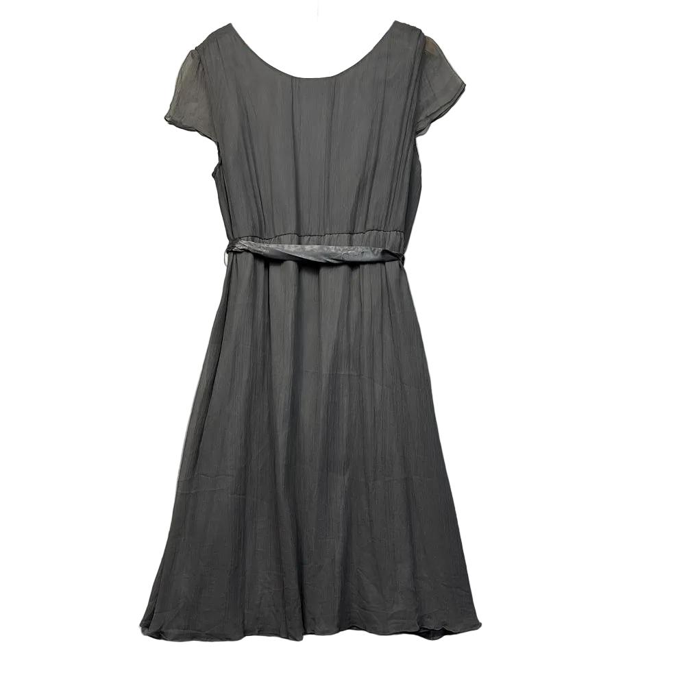 Sara Grey Belted Cocktail Dress - Size 22