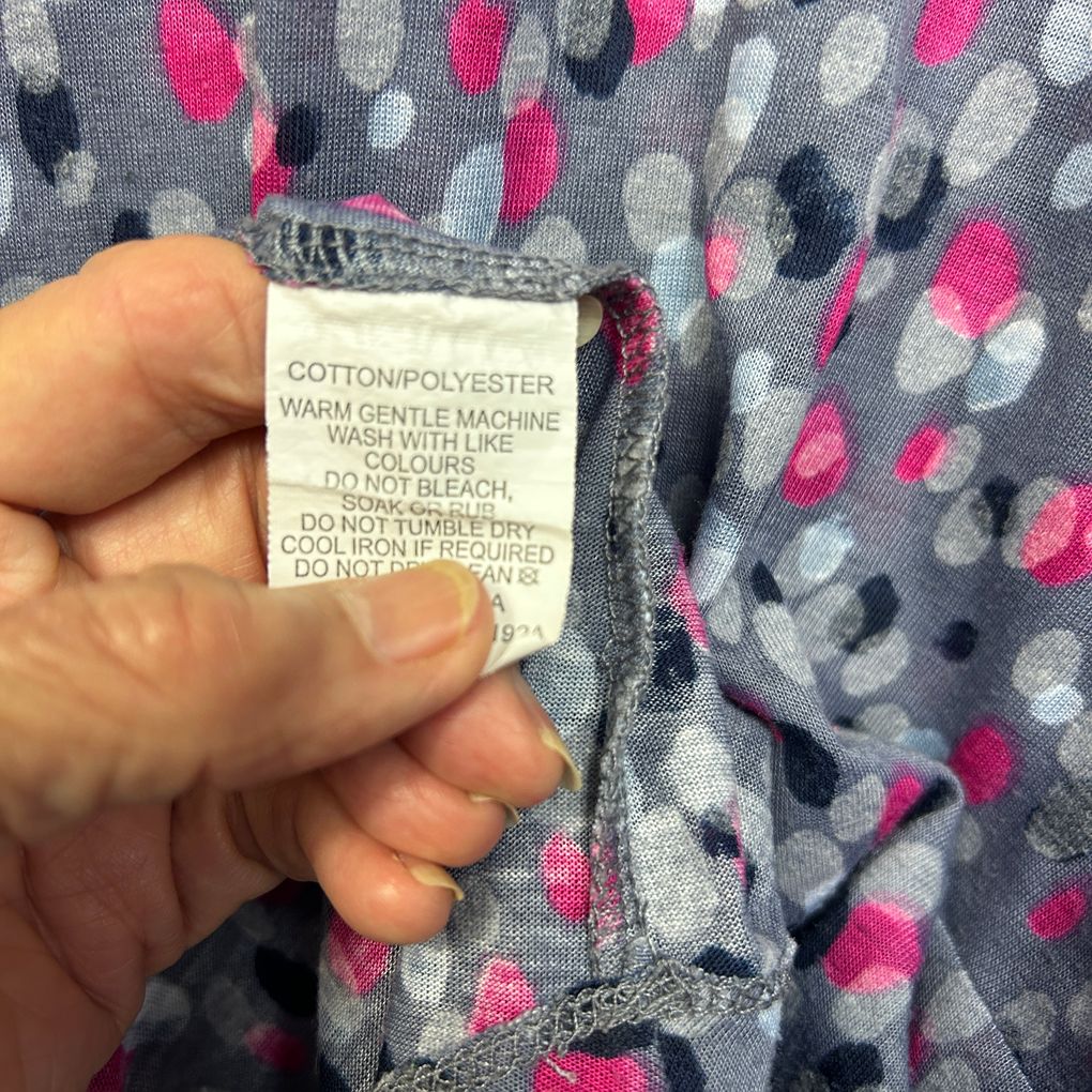 Regatta Grey Multicoloured Cotton Top - Size 22