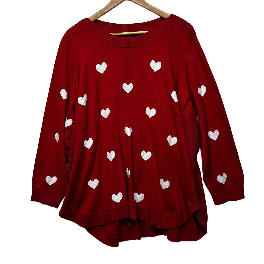 Autograph Heart Cotton Jumper - Size XXL