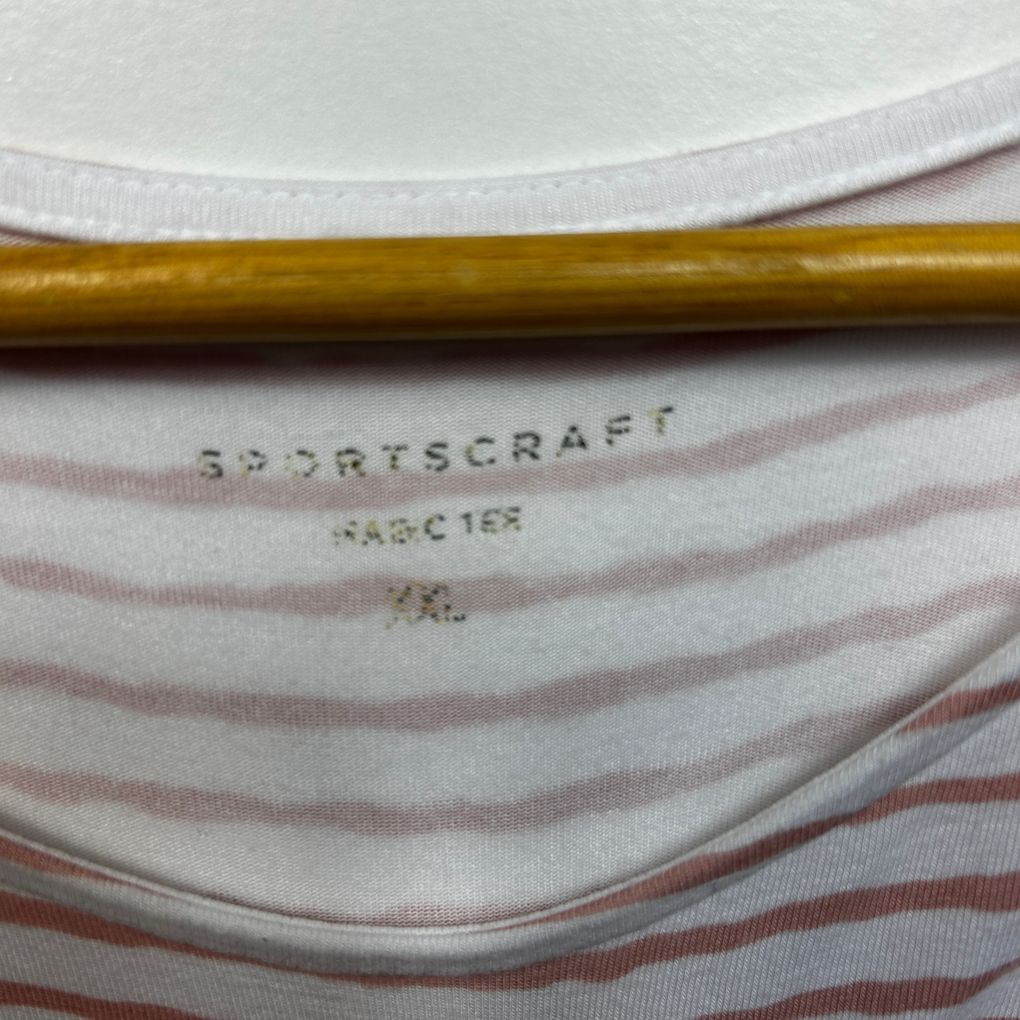 Sportscraft Pink Striped Top - Size XXL