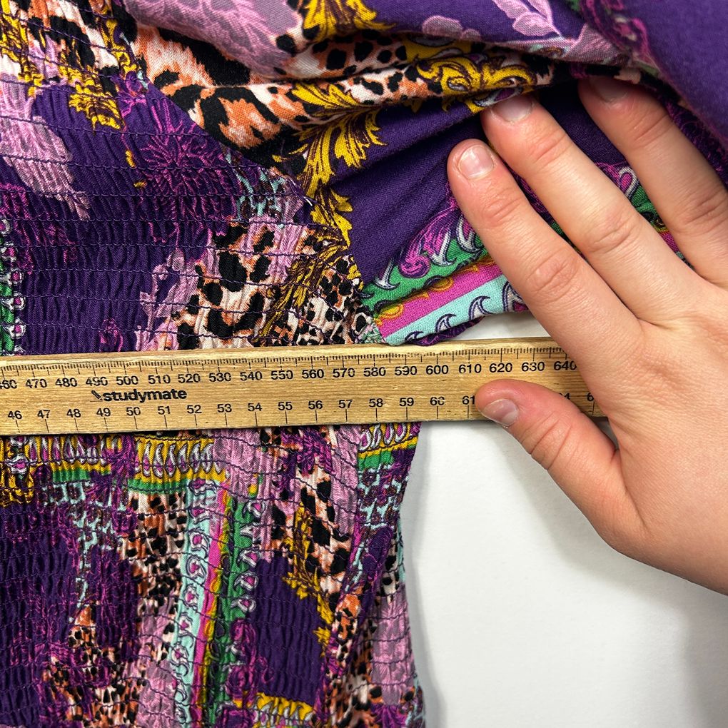 Purple Patchwork Paisley Maxi Dress - Size 22-24