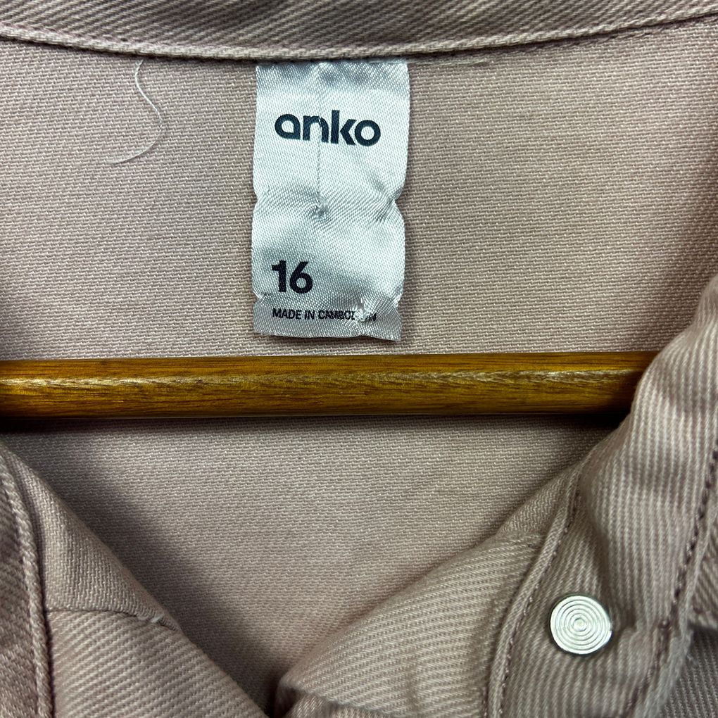 Anko Pink Cotton Shirt - Size 16