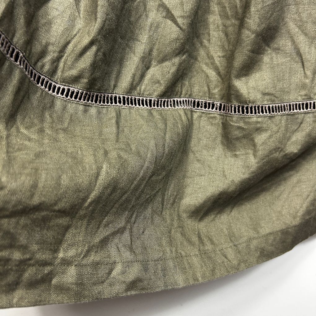Gulp!! Khaki Linen Maxi Skirt - Size 16