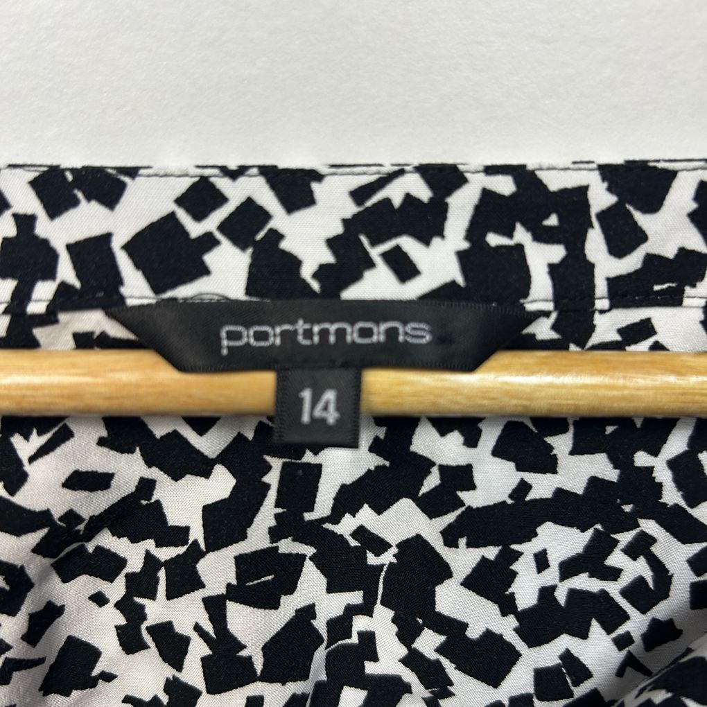 Portmans Black and White Top - Size 14