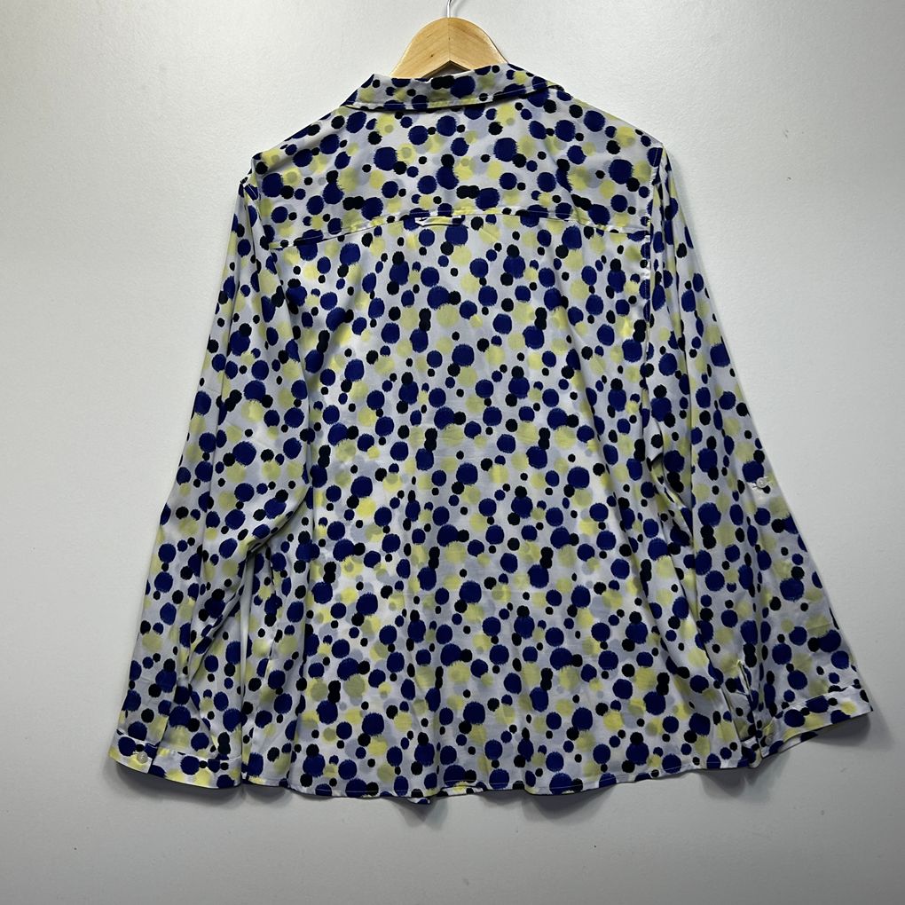 Regatta Blue Plus Size Spot Print Shirt - Size 22