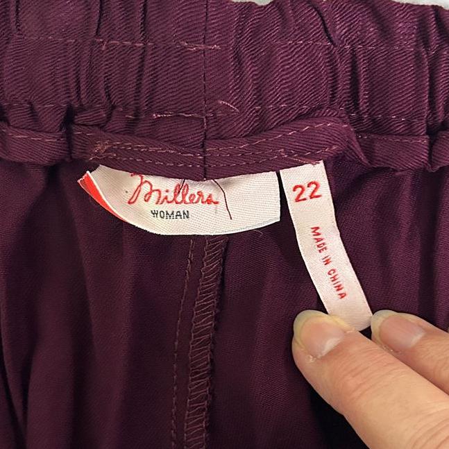 Millers Burgundy Pants - Size 22