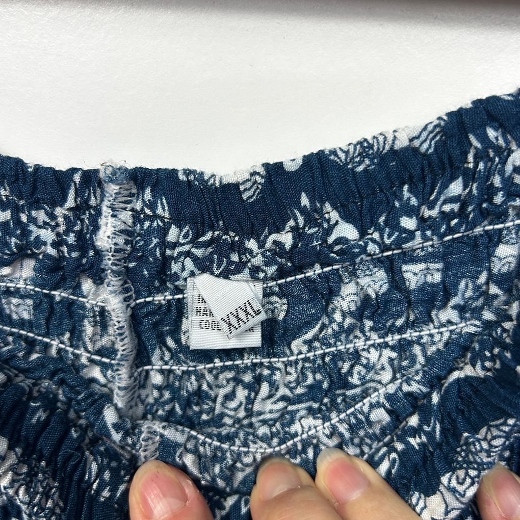 Boho Navy Plus Size Harem Pants - Size 14/16