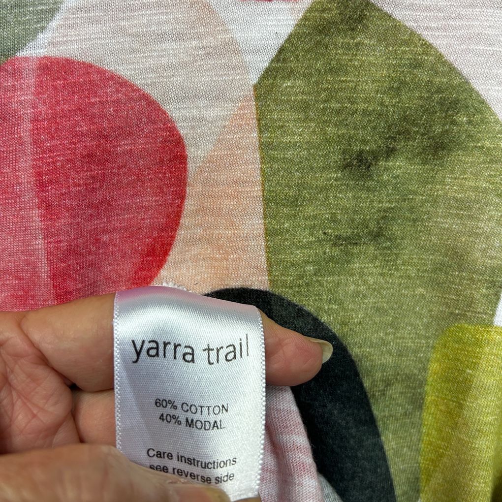 Yarra Trail Multicoloured Cotton Top - Size XL