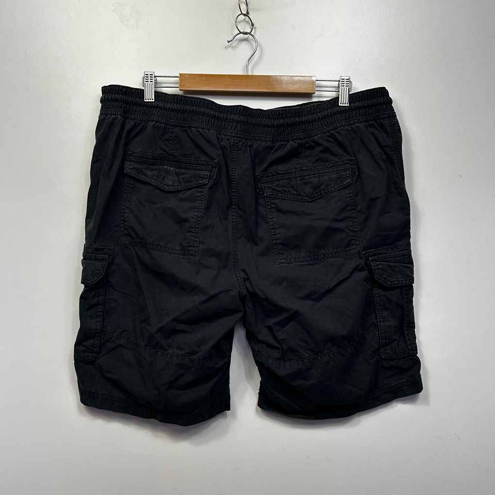 Mr Big Black Cotton Mens Cargo Shorts - Size 3XL
