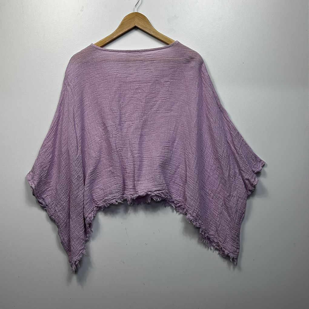 Imagine Italian Lilac Linen Top - One Size