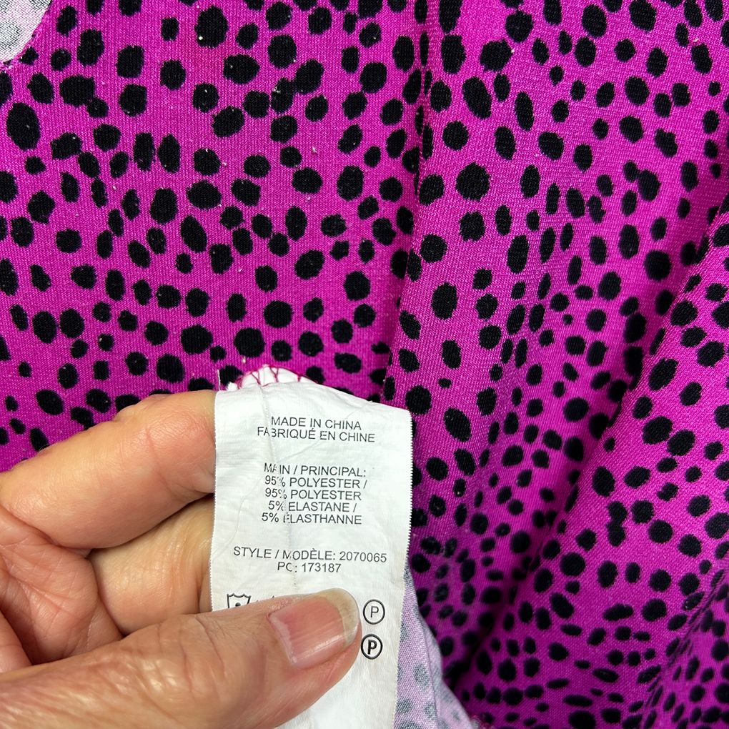 Rockmans Magenta Spot Top - Size XL