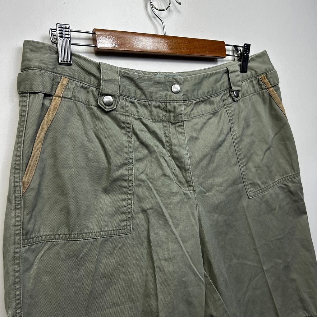 Wombat Khaki Cotton Cropped Pants - Size 14