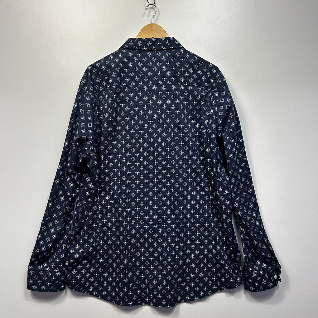 Johnny Bigg Navy Long Sleeve Cotton Mens Shirt - Size 3XL