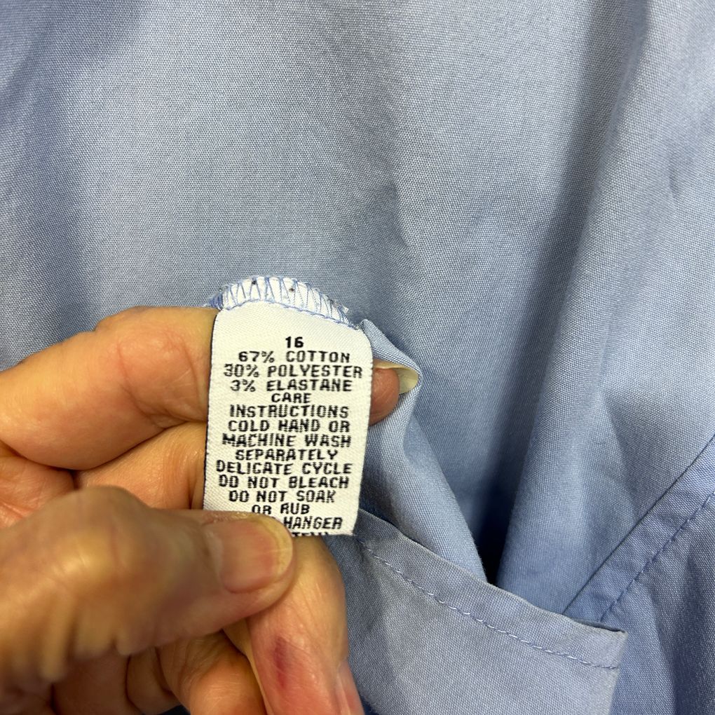 Beme Blue Cotton Shirt - Size 16