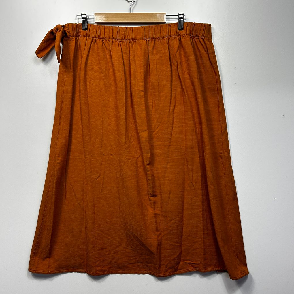 Anko Rust Plus Size Cotton Skirt - Size 20