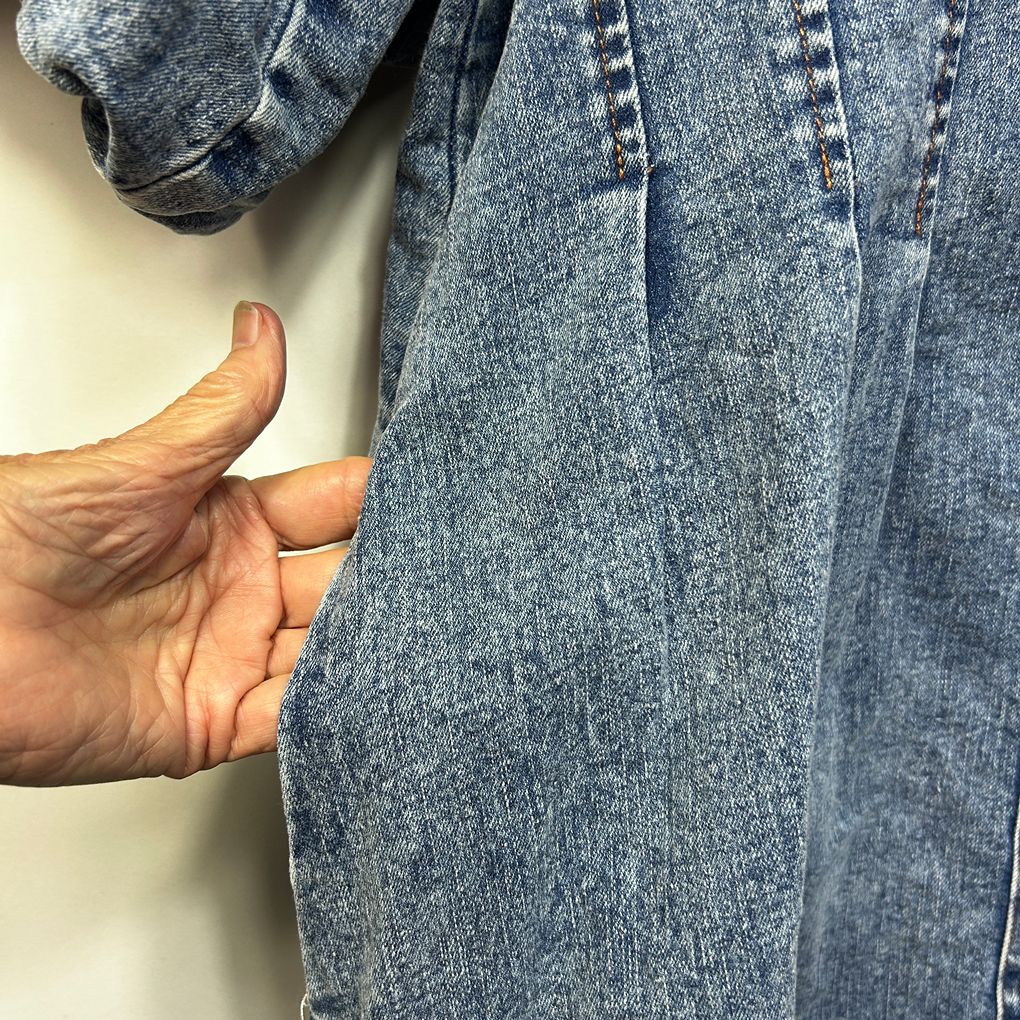 Sheike Blue Cotton Denim Dress - Size 14