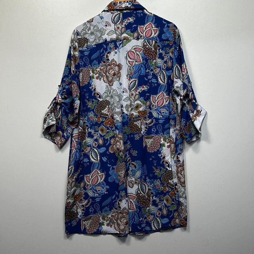 Millers Blue Plus Size Longline Shirt - Size 18