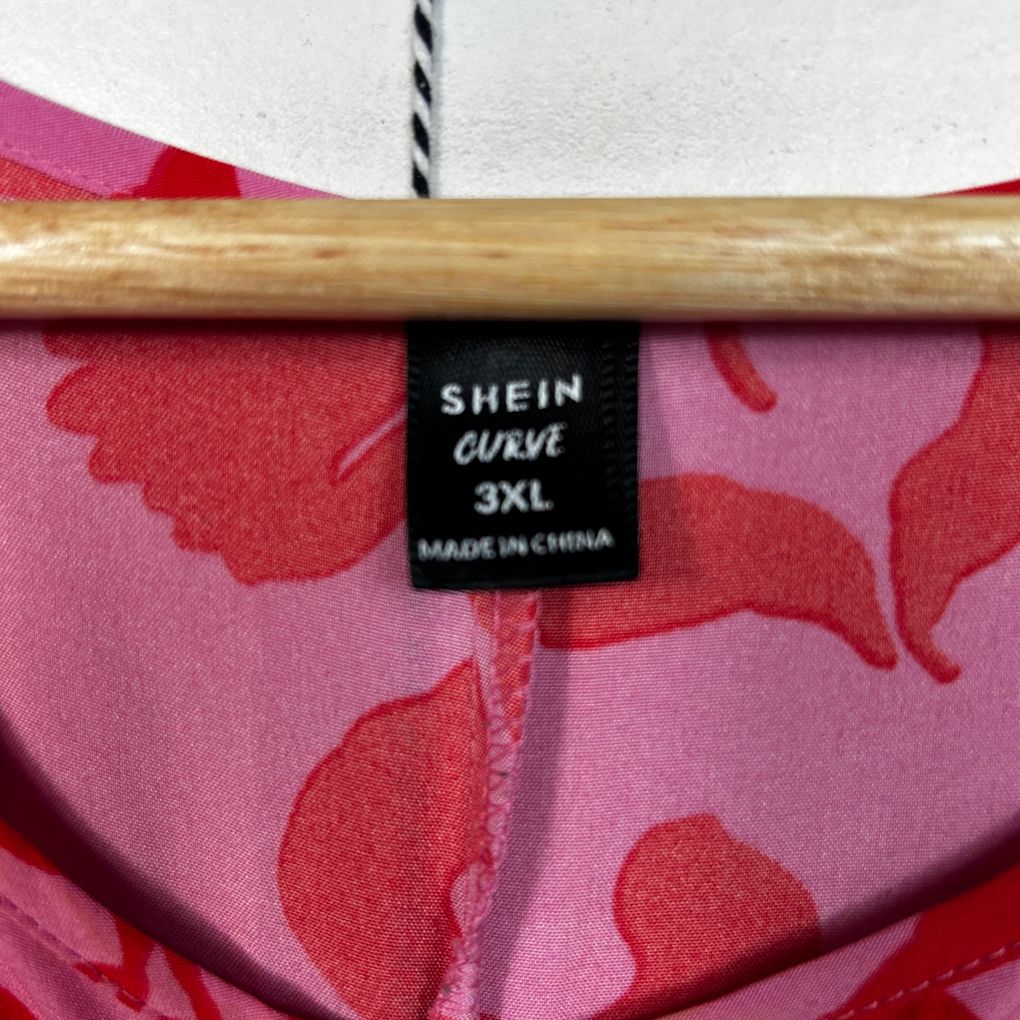 Shein Pink Floral Dress - Size 3XL