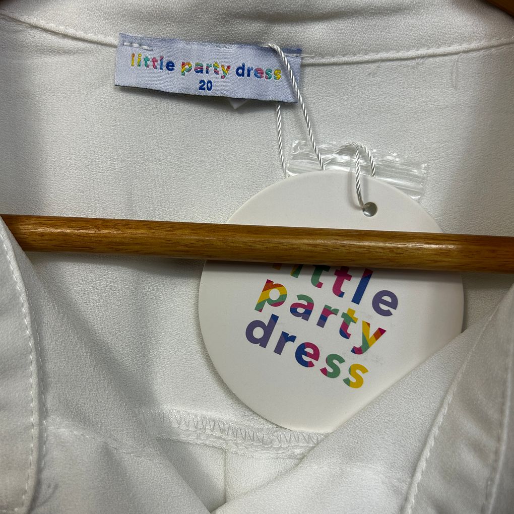 Little Party Dress White Top - Size 20
