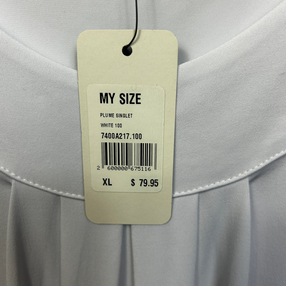 My Size White Plus Size Singlet Top - Size XL/22