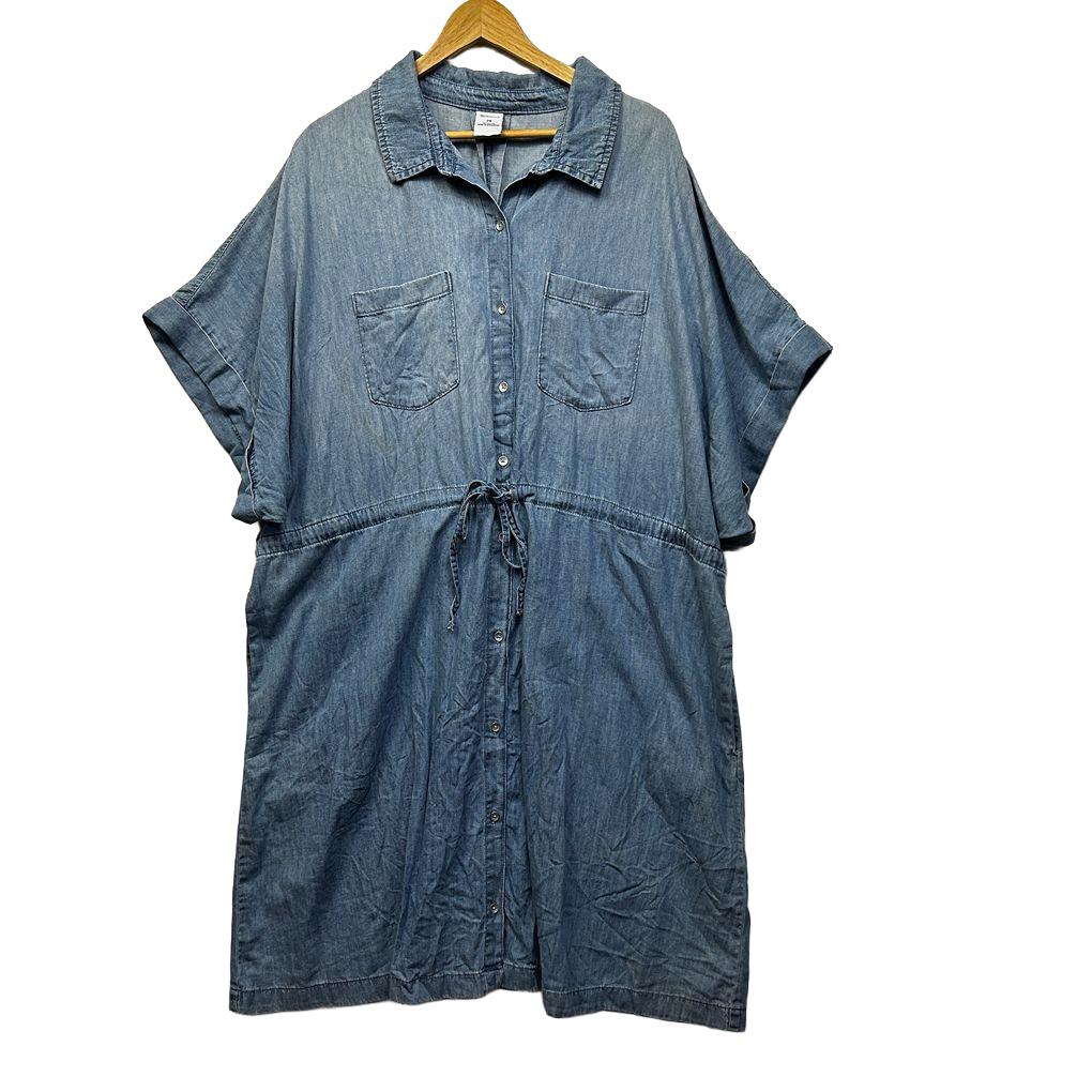 Isobelle Cotton Denim Dress - Size 26