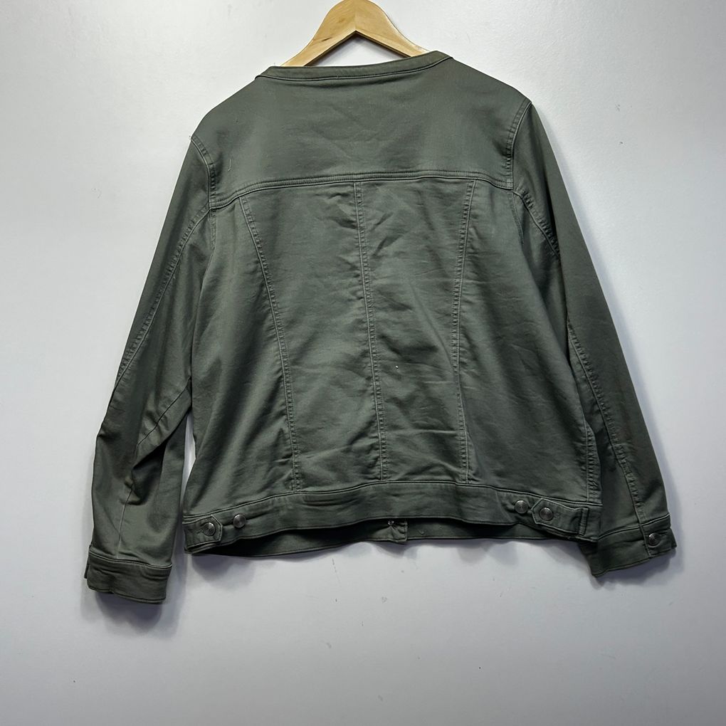 Virtuelle Khaki Cotton Jacket - Size 22