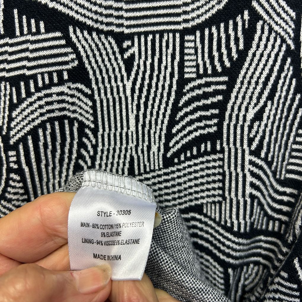 Gordon Smith Black White Cotton Peplum Top Jacket - Size XXL