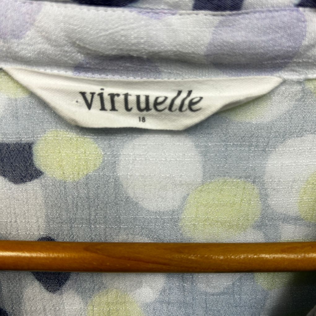 Virtuelle Blue Spotted Tunic Top - Size 18