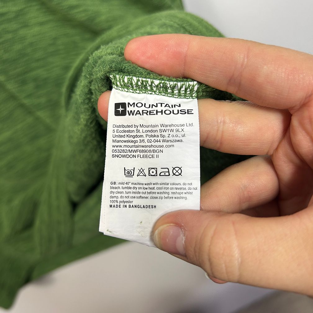 Mountain Warehouse Green Half Zip Fleece Jumper - Size L