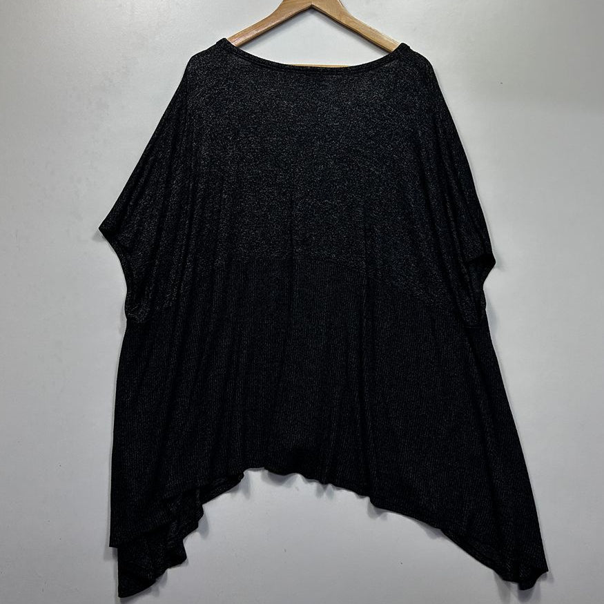 Autograph Charcoal Plus Size Open Front Top - Size M/18