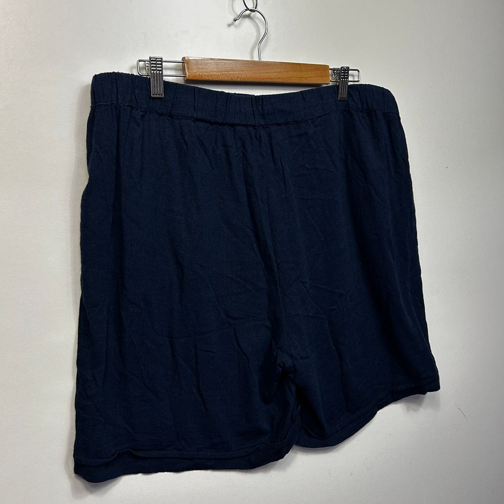 Target Curve Navy Plus Size Linen Shorts - Size 18