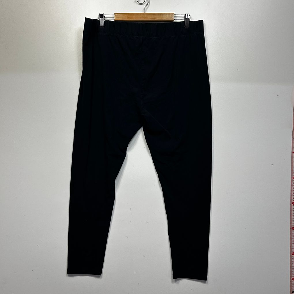 Avella Black Cotton Legging Pants - Size 22