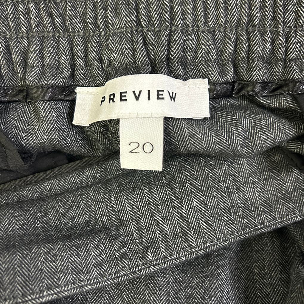 Preview Grey Herringbone Pants - Size 20
