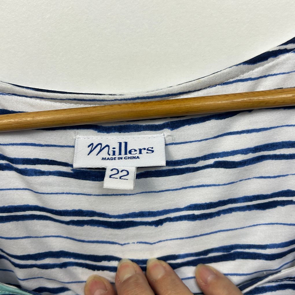 Millers White Plus Size Cotton Top - Size 22