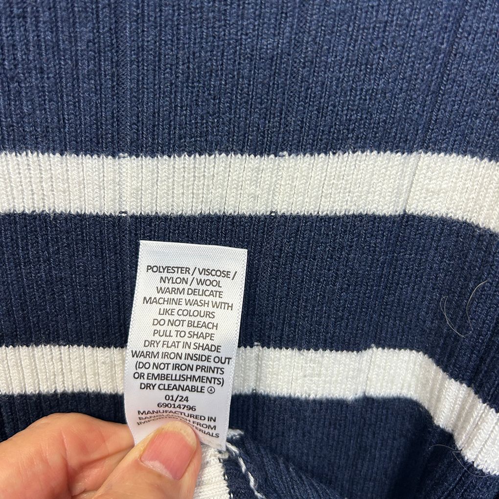Preview Navy Stripe Knit Jumper - Size XL