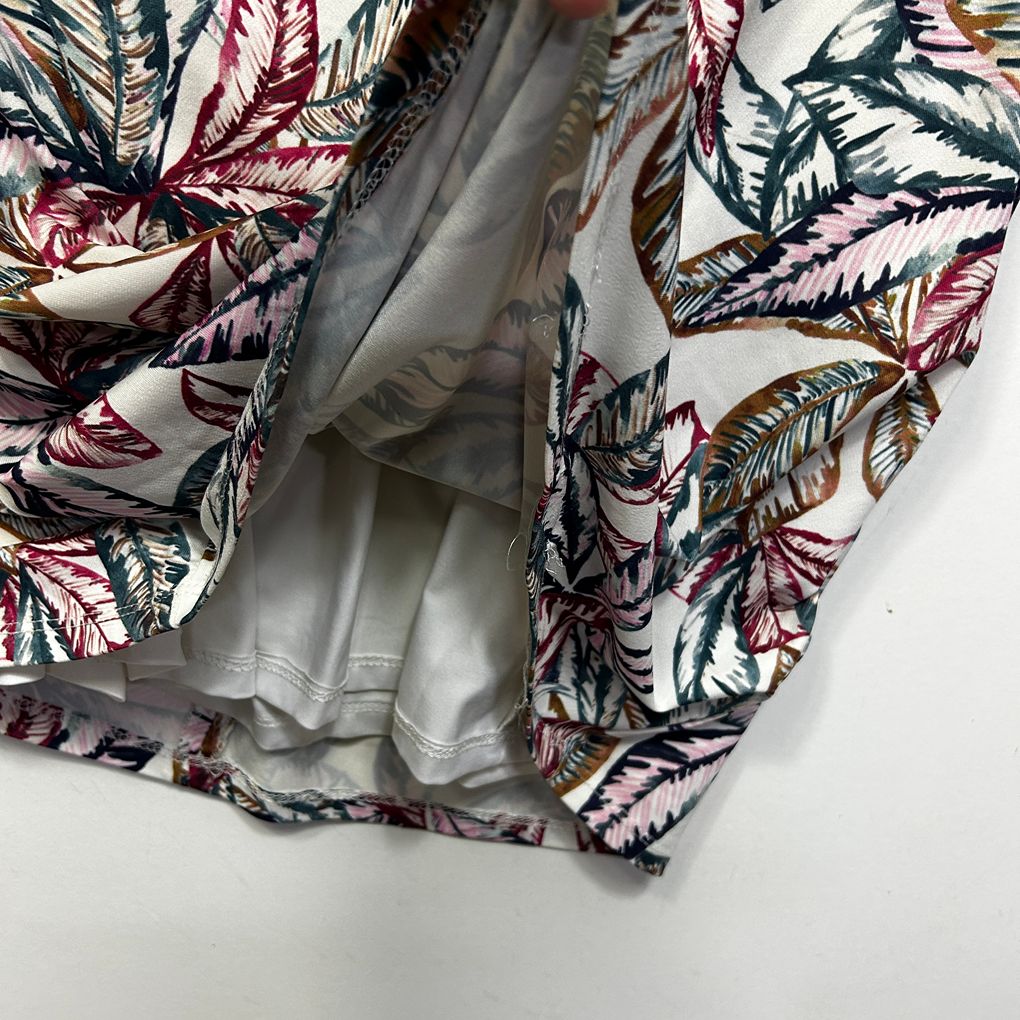Diana Ferrari White Tropical Print Dress - Size 16
