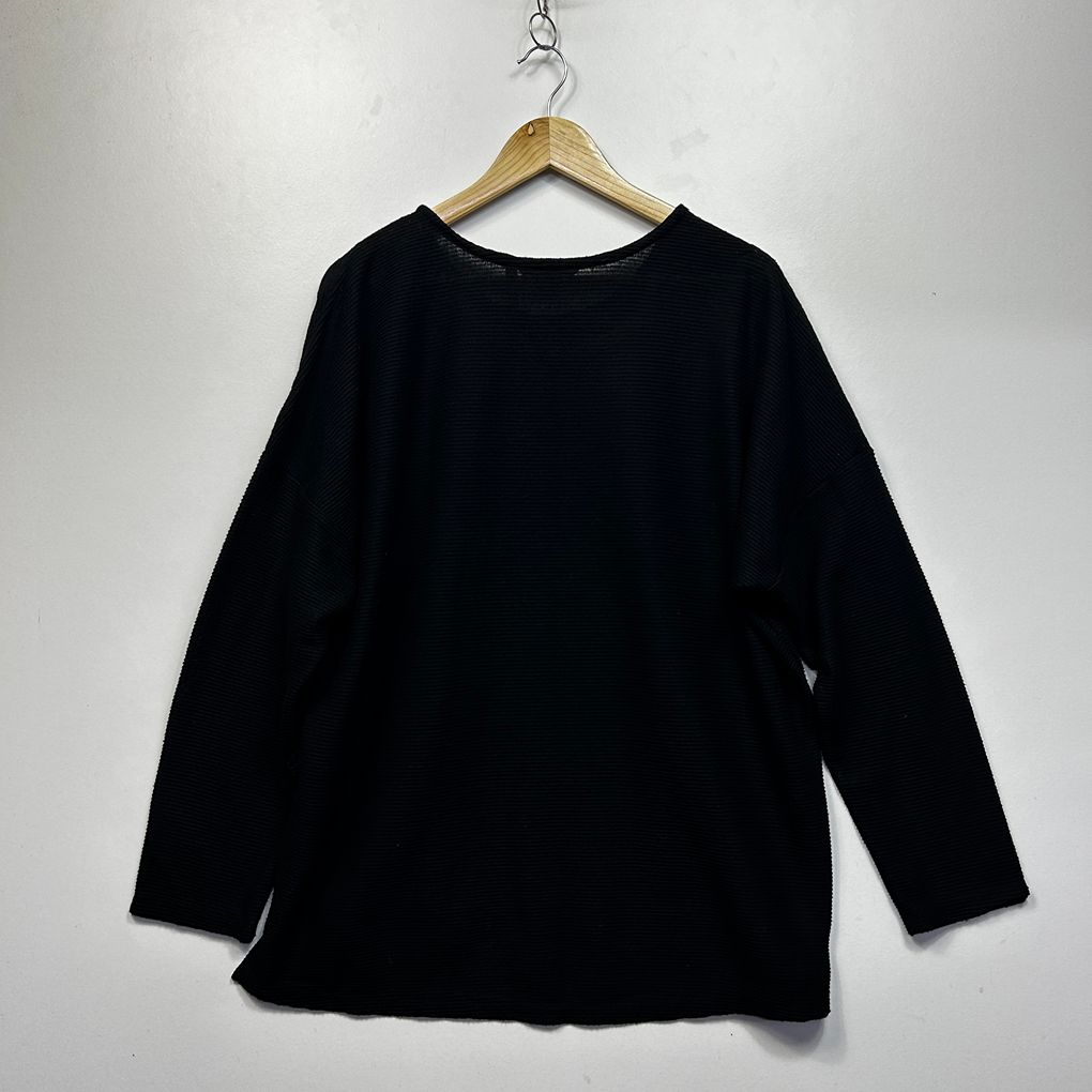 Millers Black Plus Size Long Sleeve Top - Size 20