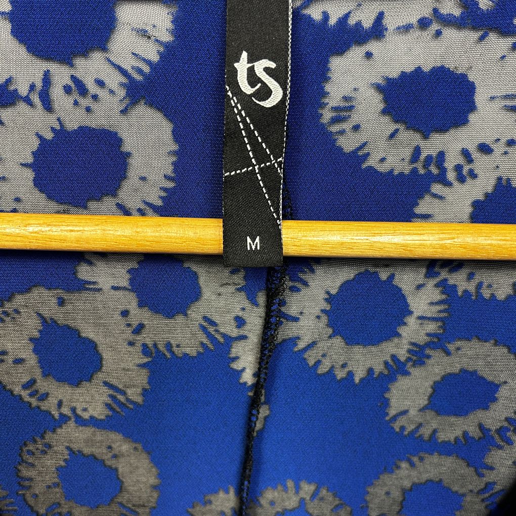 Taking Shape Blue Print Top Layer Dress - Size 18/M