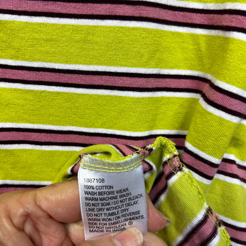 Ed.it.ed Multicoloured Striped Cotton Crop Top - Size 16